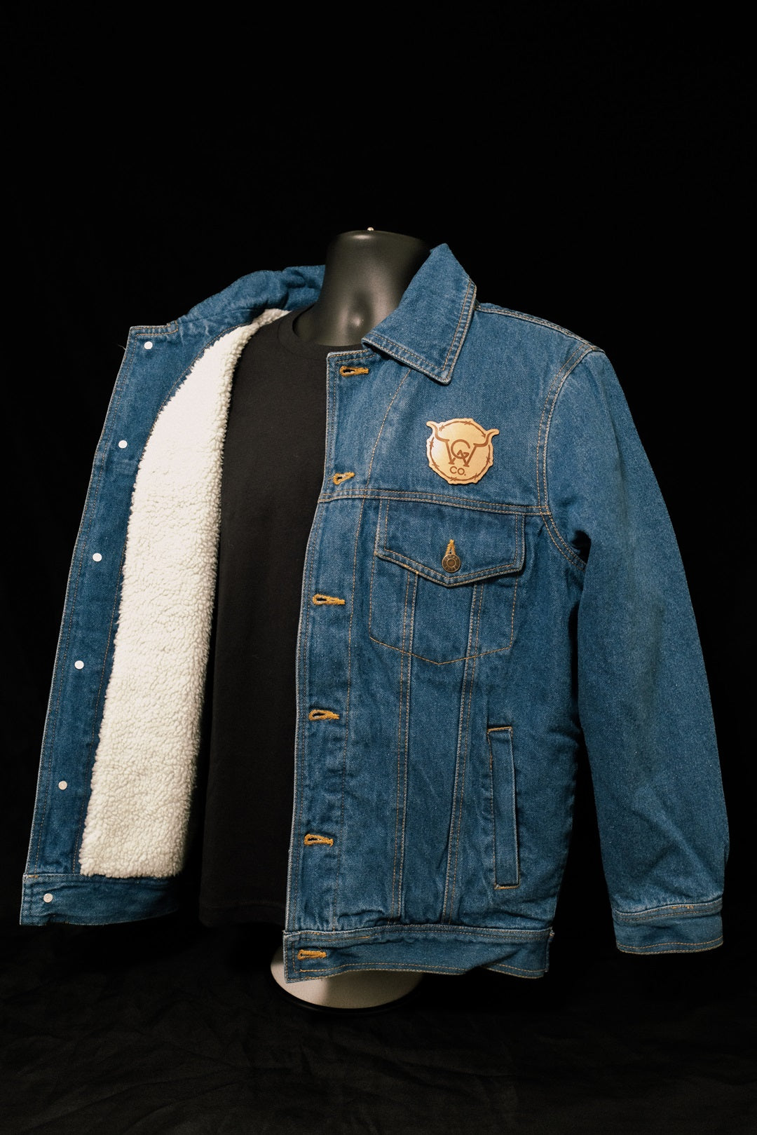 Ranch Style Stone Wash Denim Jacket- No Sherpa Collar