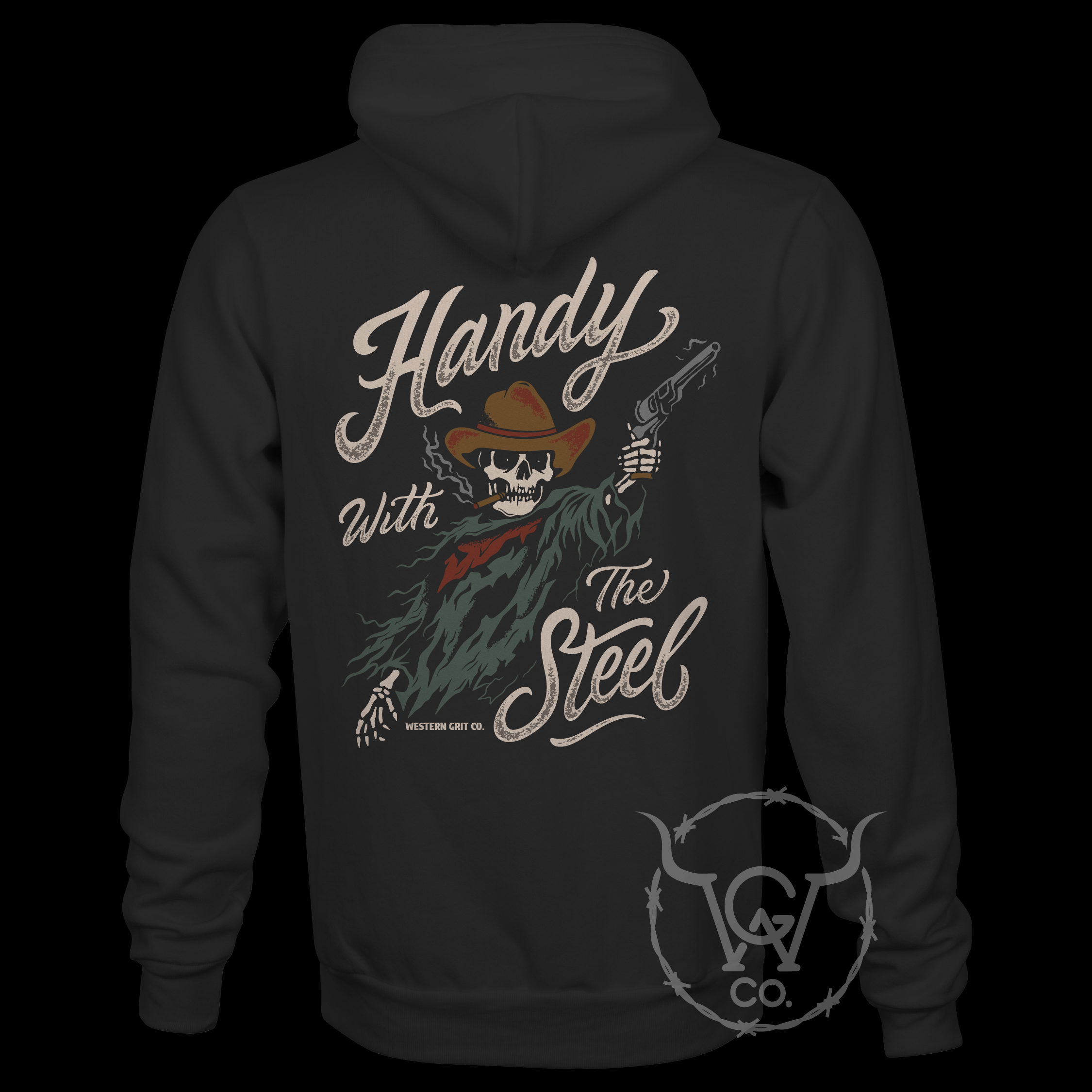 Hoodie - Handy With The Steel