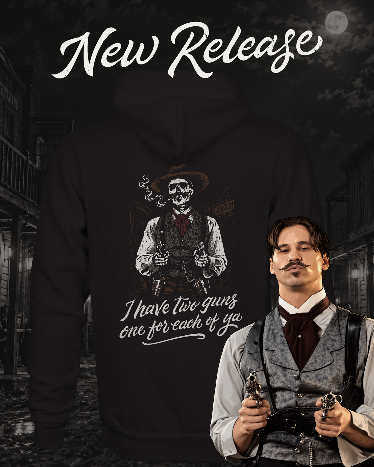 Hoodie - Two Guns