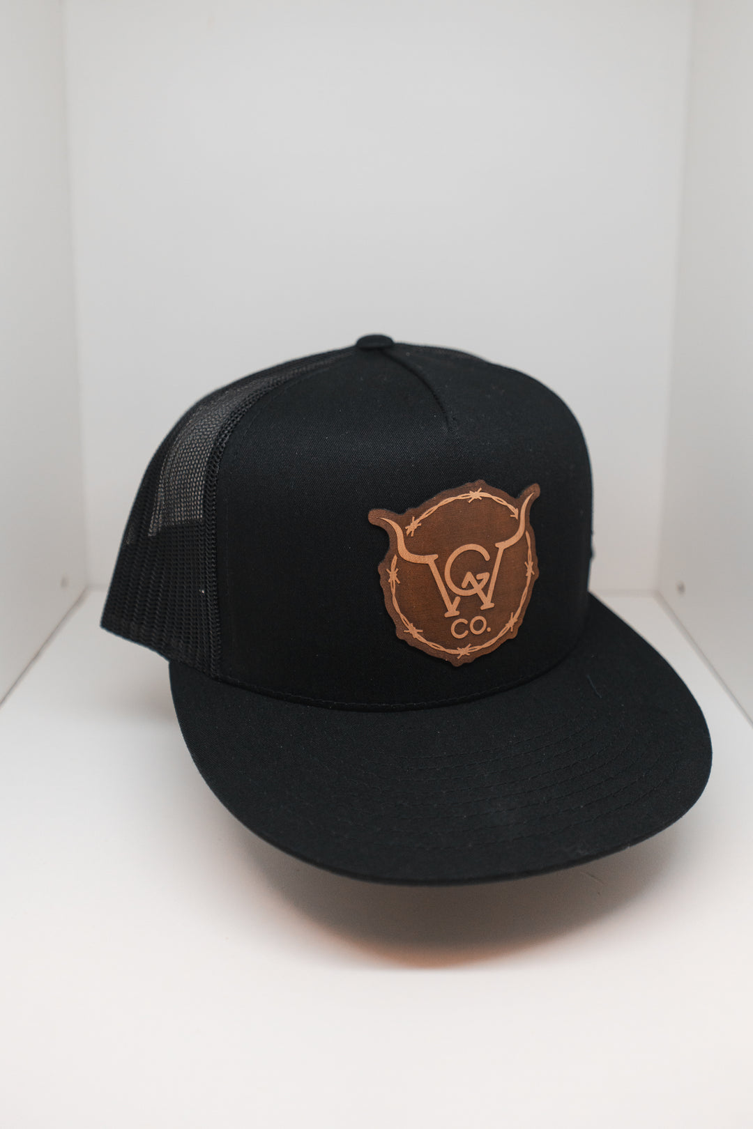 WGC Reverse Leather Patch - Black Hat